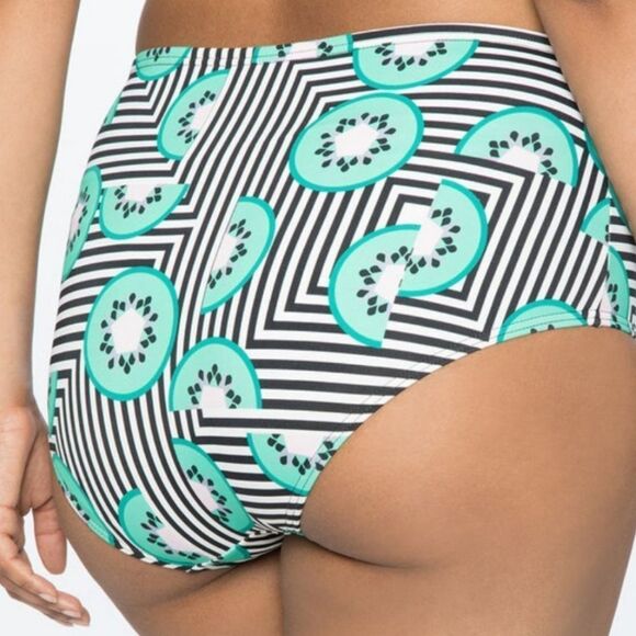 Eloquii High Waisted Cucumber Swim Bottoms - Picture 2 of 2